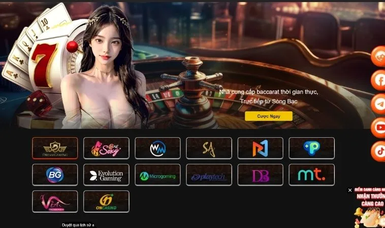 Sảnh Casino Online ANO88 thiết kế giao diện đẹp, chuyên nghiệp